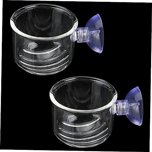 Enhance Your Aquarium Experience Glass Feeding Cups for Small Fish Aquarium Equipment Aquatic Supplies Size s - size: S
