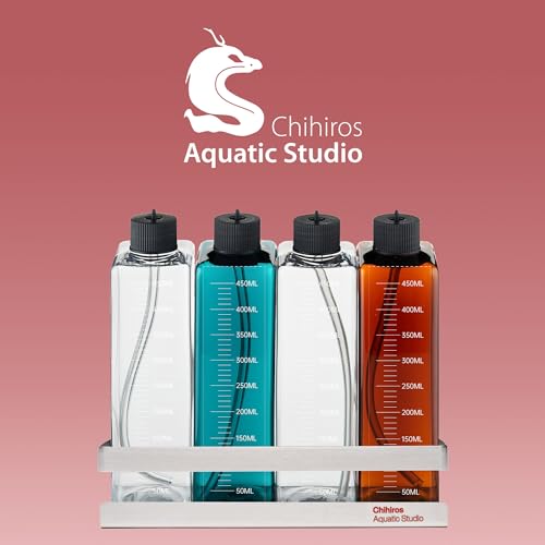 CHIHIROS AQUATIC STUDIO Dosing Container and Holder Kit - Precision Dosing for Aquarium Care - 450ml Plastic Dispenser
