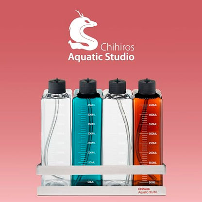 CHIHIROS AQUATIC STUDIO Dosing Container and Holder Kit - Precision Dosing for Aquarium Care - 450ml Plastic Dispenser