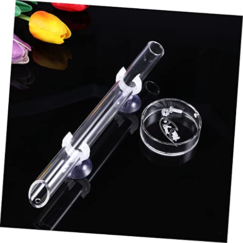 Shrimp, Acrylic Assembled Shrimp Feeder Tube Tray Integrated Feeder Kit for Fish Tank Aquarium Shrimp, 22x2x2cm