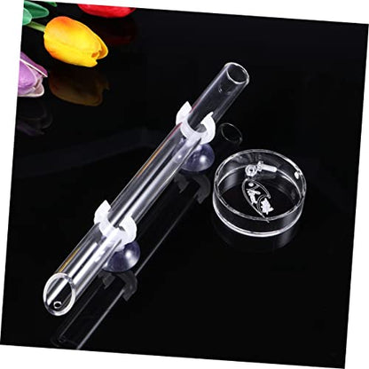 Shrimp, Acrylic Assembled Shrimp Feeder Tube Tray Integrated Feeder Kit for Fish Tank Aquarium Shrimp, 22x2x2cm