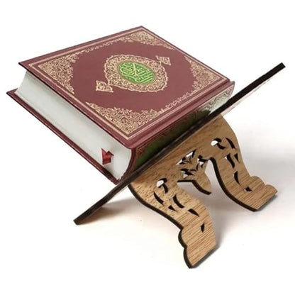 Wooden Quran Holder - Prayer Book Bible Stand, Wooden Quran Stand Desktop Book Stands for Display and Reading, Folding Book Stand Holder Eid Party Reading Supply