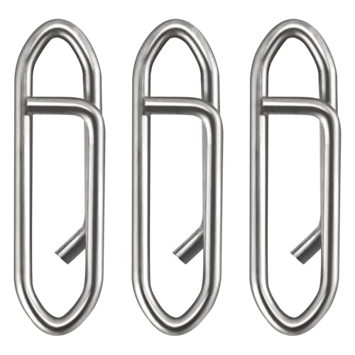 Dr.Fish Fishing Speed Clips Power Quick Clips for Fishing Lures Quick Change Stainless Steel Lure Snaps Saltwater Freshwater Crankbait Tackle Snaps - color: XS-25LB-0.5", size: 100 Pack