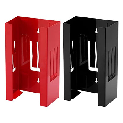 CASOMAN 2-Pack Magnetic Glove & Tissue Dispenser, Black & Red, 8LB Capacity, Wall Mount, Glove Box Holder - color: 2pcs (Red&black)