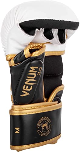 Venum Challenger 3.0 Sparring Gloves - color: White/Black/Gold, size: Large-X-Large