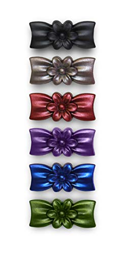 Safety Hijab Pins Snag-free scarf pin Muslim women hijab Plastic sari clips - color: Flower Bow
