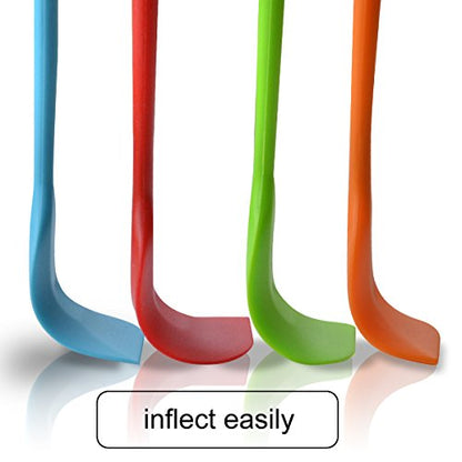Silicone Spatulas, 11 inch Rubber Spatula Heat Resistant Non-Stick Flexible Scraper With Solid Stainless Steel Core for Cooking, 4 Pack - size: 11 inch