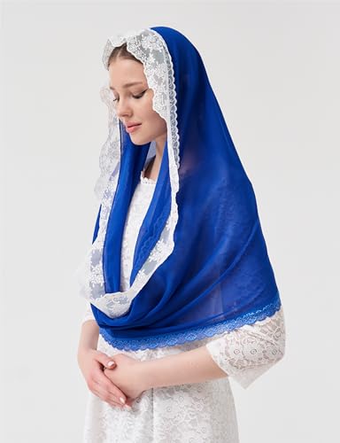 Leimandy Infinity Chapel Veil Hijab Scarf Head Wrap for Muslim V96 - color: Royal Blue