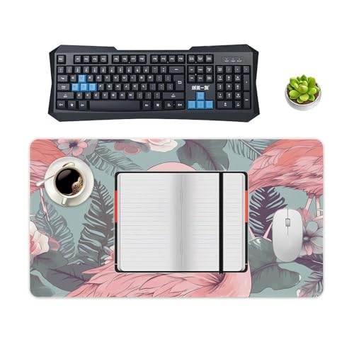 Large Size Gaming Mouse Pad Flamingo2 Desk Mat Non-Slip Base Waterproof Desktop Writing Pad for Office Home - color: Flamingo2, size: 40X75cm