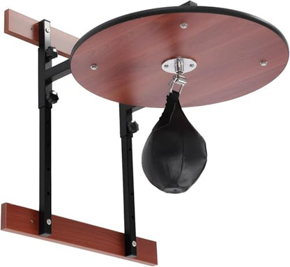 Speed Bag Platform Kit, Heavy Duty Wall Mount Boxing Training Equipment with Adjustable Height, 5-Level PU Speedball for Home Gym, Boxing Gym, 23.62 Inch Round Board, 220 lbs Load Capacity