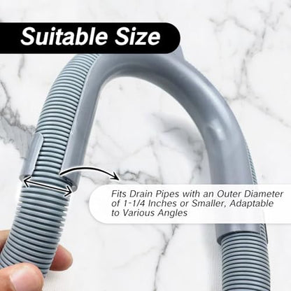 NIIIYTYB PVC Washing Machine Drain Hose Holder Hook U-Shaped Drain Clamp Fits 1-1/4" Pipe Secure Holder for Laundry Room Organization