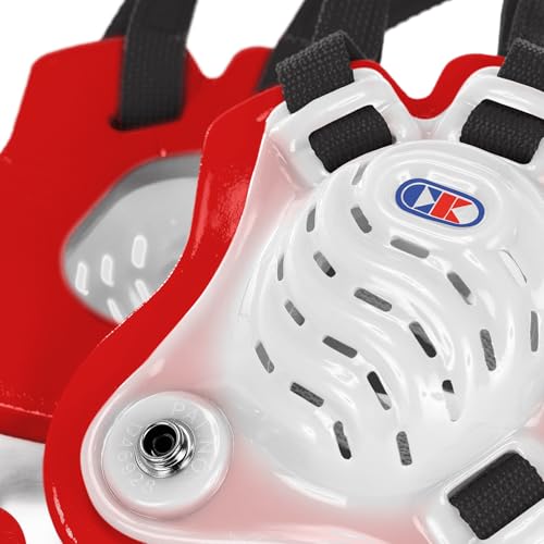 Cliff Keen Youth Tornado Wrestling Headgear - color: Translucent / Scarlet / Black, size: One Size