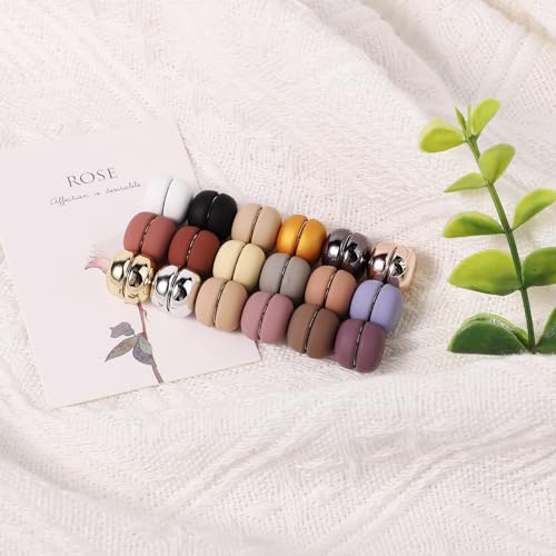 18 Pairs Hijab Magnets Pins, Magnetic Buttons for Clothing No Snag Multi-Use Hijab Magnetic Pins Pinless Strong Magnets Hijab Pins Brooch for Clothes Women Scarf Shiny & Matte Style(18 Colors)