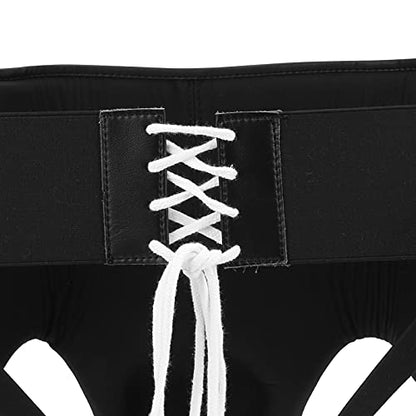 Groin Protector for Boxing, Muay Thai, Kickboxing and MMA Sparring, Taekwondo Fighting Abdominal Protector for Men - size: blue