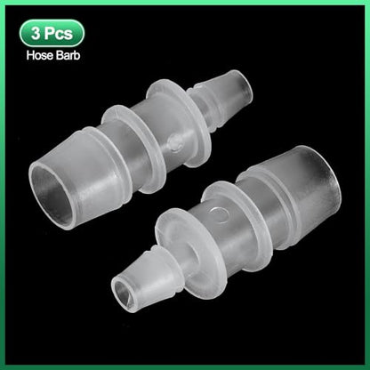 PATIKIL Hose Barb Reducer, 3 Pcs 5/8" to 5/16" Hose ID Connectors Joint Plastic Pipe Fitting Splicer Mender Union Adapter for Air Water Fuel Gas Aquarium, White - size: 5/8" to 5/16"