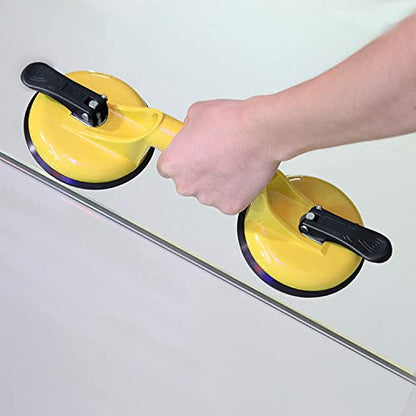 FCHO Heavy Duty Glass Suction Cup for Tile Lifting Dent Pull Repair | Aluminum Glass Suctio Handle Holder Hooks to Lift Large Glass/Moving/Pad for Lifting/Dent Fixer - color: Yellow-01