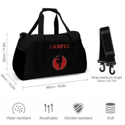 Custom Name Taekwondo Karate Duffle Bag for kids Boy Girls,Personalized Martial Arts Gear Bag,Water-Resistant Sparring Equipment - color: Taekwondo Karate-09