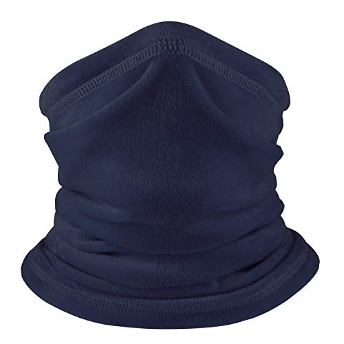 Polar Fleece Neck Warmer - Windproof Winter Neck Gaiter Cold Weather Face Mask For Men Women - 1 Pack - color: 1 Pack Blue