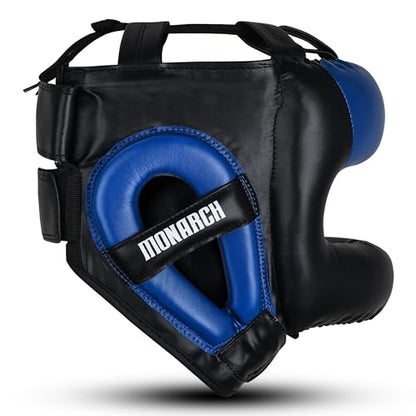 Full Face Boxing Headgear Boxing Sparring Men Women, a Complete Package for MMA and Kickboxing Trainees, Muay Thai Boxing Safety Head Guard - color: Blue