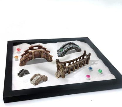 Miniature Bridge, Miniature Garden Accessories Set, DIY Landscape Bridge, Outdoor Fairy Garden Miniatures, Terrariums, Model Train Scenes