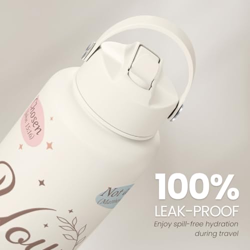 Christian Water Bottle 32oz Stainless Steel Insulated with Lid, Inspiration Gifts for Women, Religious Gifts for Mom Friends Ladies Sisters on Birthday Mother's Day Christmas - color: Christian 1