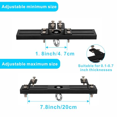 Heavy Duty Steel Beam Hanger, Punching Bag Hanger Mount I-Beam, Dual-Track I-Beam Heavy Bag Mount Hanger for Boxing Muay Thai Training,Aerial Yoga Swing & Hammock