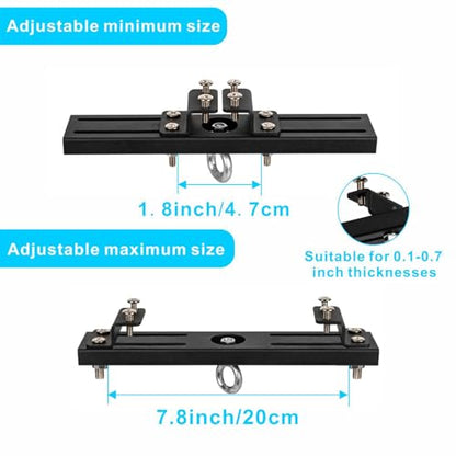 Heavy Duty Steel Beam Hanger, Punching Bag Hanger Mount I-Beam, Dual-Track I-Beam Heavy Bag Mount Hanger for Boxing Muay Thai Training,Aerial Yoga Swing & Hammock