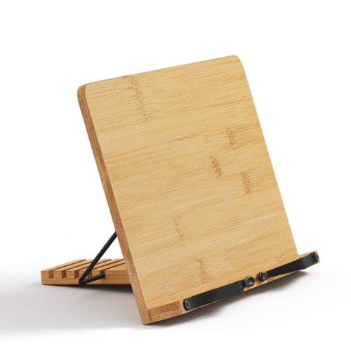 Book Stand, Book Holder for Reading Hands Free, Cookbook Stand - size: Small (11 × 7.87 in)