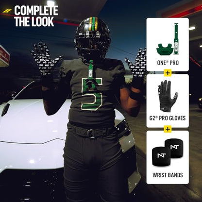 Nxtrnd One Pro Football Mouth Guard, Interchangeable Strap, Fits Adult & Youth (Dark Green) - color: Dark Green Pro