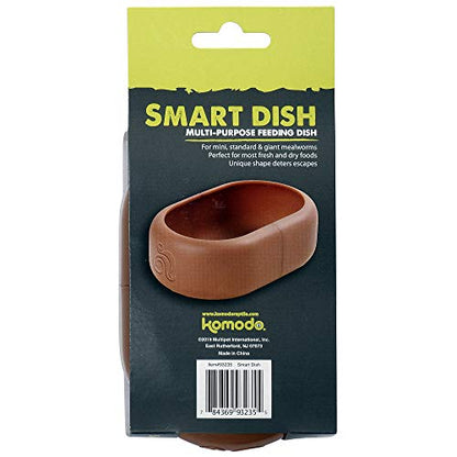 Komodo Smart Dish | Deters Non-Jumping Live Food from Escaping | Accommadates Many Sizes of Lizards and Aquatic Pets - size: No Size
