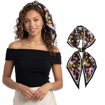 RIIQIICHY Hair Scarf for Women Like Silk Scarves Headband Neck Scarfs Twilly Purse Accessories - color: C011