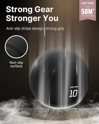 YOTTOY Medicine Ball for Exercise-slam Ball for 6&10&15 lb,Non Slip Grip,Durable Construction,Sand Filling Training,Workout,Gym for Man&Woman