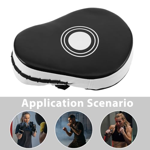 Beavorty Curved Boxing Punch Mitts Pu Kick Shield Pads Thickened Handheld Five-Digit for Martial Arts Taekwondo Kickboxing Training Sparring Gloves