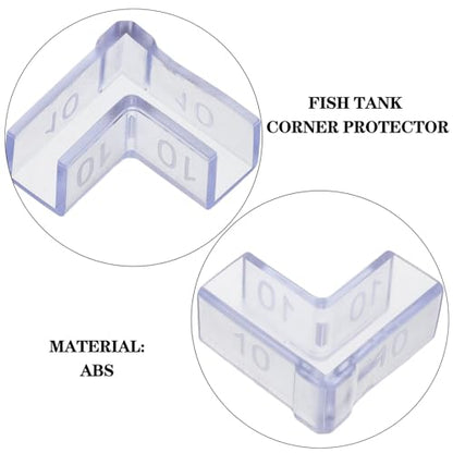 SHOWERORO 25pcs Fish Tank Glass Corner Protectors, L-Shaped 90° Plastic Edge Guards for 10mm Aquarium Glass, Babyproofing Safety Corner Covers for Home and Furniture