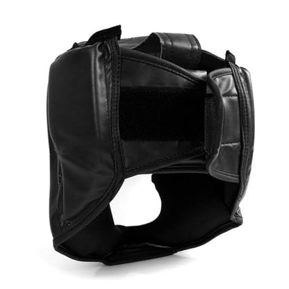 ZJchao Kickboxing Headgear, PU Leather MMA Sparring Helmet, with Thick Foam Padding, Full Coverage for Boxing, MMA, Martial Arts, Comfortable Adjustable Closure Lock, Holes for Good (L
