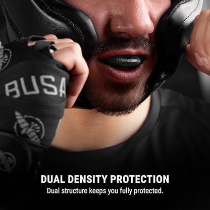 Hayabusa Combat Sports Mouth Guard Youth, Kids and Adult Sizes Comes with Case - Black/Gold, Adult - color: Black/Gold, size: Adult