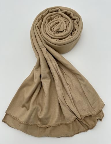 Premium Jersey Hijab Scarf for Women - Muslim Head Scarf - color: Khaki