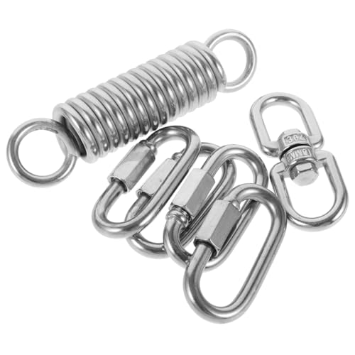 1 Set Hammock Hanging Kit with Metal Springs Durable Suspension for Swing Chairs and Baskets Securely Supports Rotations for Porches and Patios