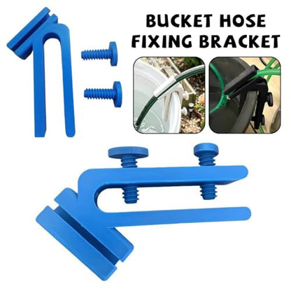 Adjustable Curved Hose Holder Clamp, Heavy Duty Bucket Mount Water Pipe Clip with Double Thumb Screws, Easy Install Aquarium Water Change & Garden Irrigation Hose Fixer (White) - color: White