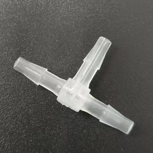 3 Way Tee Connector Equal Barbed T-Fitting 3 Way Hose Barb Adapter for Laboratory Biochemical Analytical Instruments Food Machinery Aquarium Equipment 100pc/pk (2.4mm 3/32'' Sq) - size: 2.4mm 3/32'' Sq