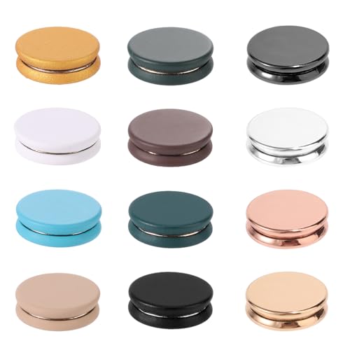 12pcs Hijab Magnetic Pins, Strong Hijab Magnets Multi-Purpose Scarf Clasp Pinless Brooch Buttons for Women Scarves Clothes Dress (Color B) - color: Color B
