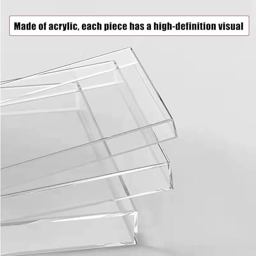 Transparent Acrylic Water Tank Display Box for Photography, Shallow Sink Prop, Deep Water Storage for Cosmetics, Coffee Tray, Desktop Organizer (30x30x5cm/11.8x11.8x2in)