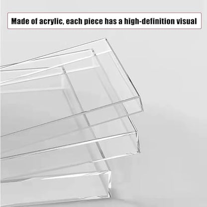 Transparent Acrylic Water Tank Display Box for Photography, Shallow Sink Prop, Deep Water Storage, Ideal for Cosmetics & Coffee Tray (30x30x5cm / 11.8x11.8x2in)