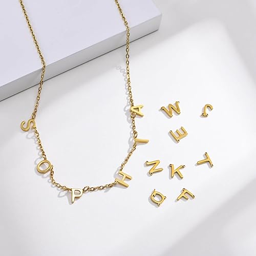 Name Necklace Personalized for Women : 18K Gold Plated Custom Name Necklace Chain Name Plate Choker Necklace Customized Gift Idea for Women Girl Female Friends Girlfriend BFF, Gold Plated/Silver - style: Letter name style