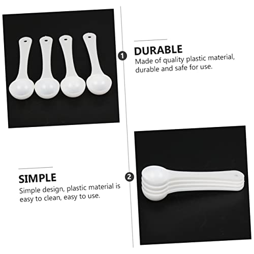 Zerodeko 30pcs Pet Medicine Scoops Accurate Gram Measuring Cups for Powdered Medication Lightweight Feeding Spoons for Pets for Fish Tanks and Animals