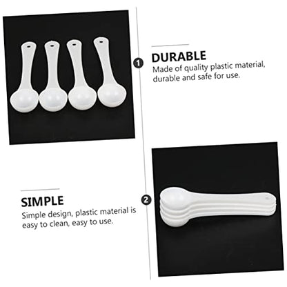 Zerodeko 30pcs Pet Medicine Scoops Accurate Gram Measuring Cups for Powdered Medication Lightweight Feeding Spoons for Pets for Fish Tanks and Animals