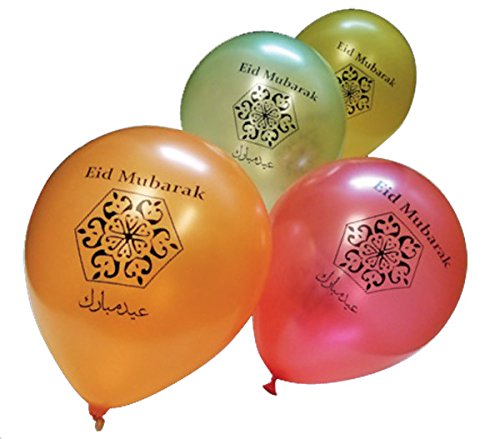 Ali-Gator Happy Eid Balloons Pack of 10 Helium Quality Balloons