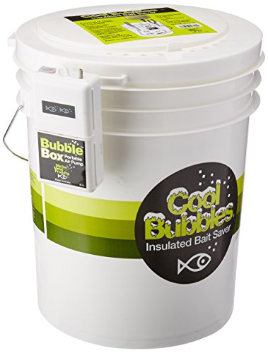 Marine Metal CB-115 Cool Bubbles Insulated, Aerated Live Bait Container with Bubble Box Aerator Pump (5 gal)