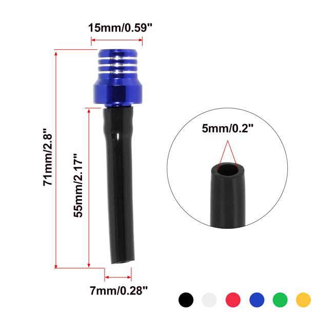 2Pcs ATV Gas Tank Vent Hose Air Vent Hose Gas Fuel Cap Universal CNC Tank Valve Vent Tube with Check Ball Aluminum Breather for YZ80 YZ85 YZ125 YZ250 YZ250F YZ400F YZ426F YZ450F Blue - color: Blue