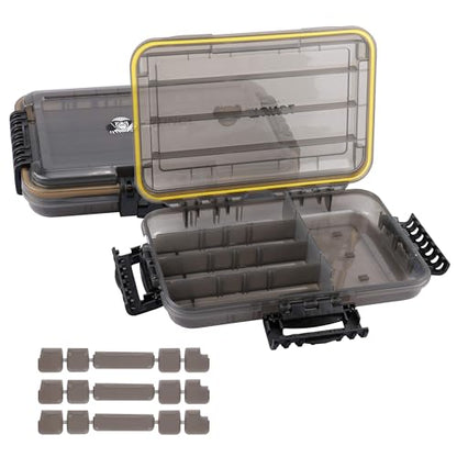 RUNCL Fishing Tackle Box, Waterproof Tray for Jigs Lures, Thicker Floating Tackle Utility Box with Adjustable Dividers, 3600/3700/Large 3700 Size - color: 2PCS 3600